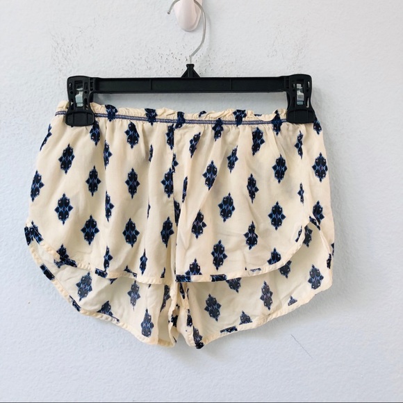 Free People Pants - Free People • Printed Cream Lounge Mini Shorts